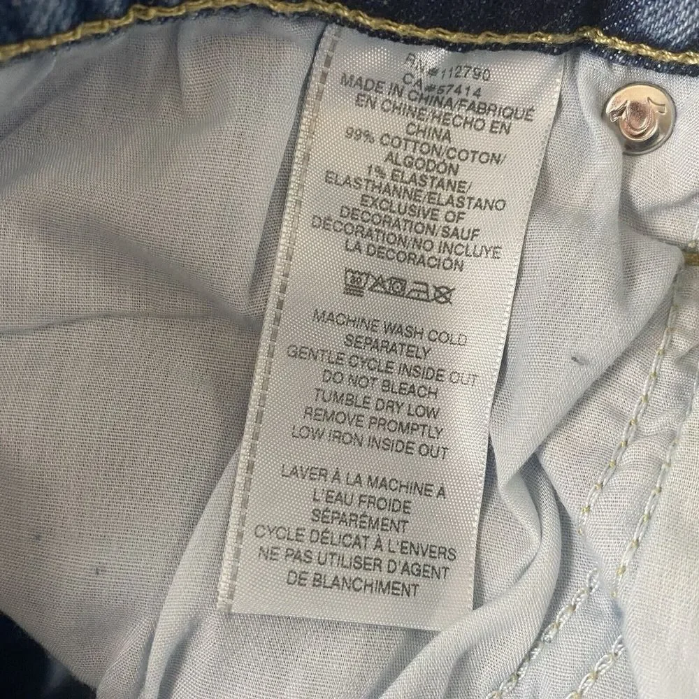 True Religion Men's Ricky Relaxed Straight Jeans Shorts Sz 32 Blue 107220R New